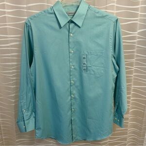 Van Heusen Fitted Dress Shirt 16.5 32/33 | Wrinkle-Free | Light Green | NWT